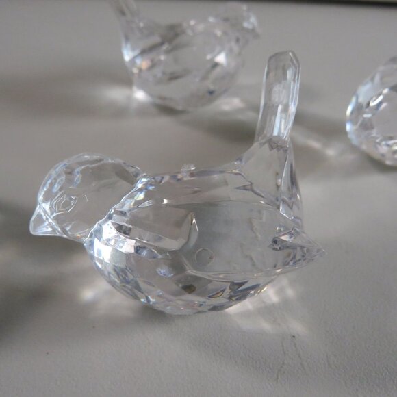 (4) Acrylic Birds 1.5" tall & wide Christmas or everyday - Picture 7 of 7